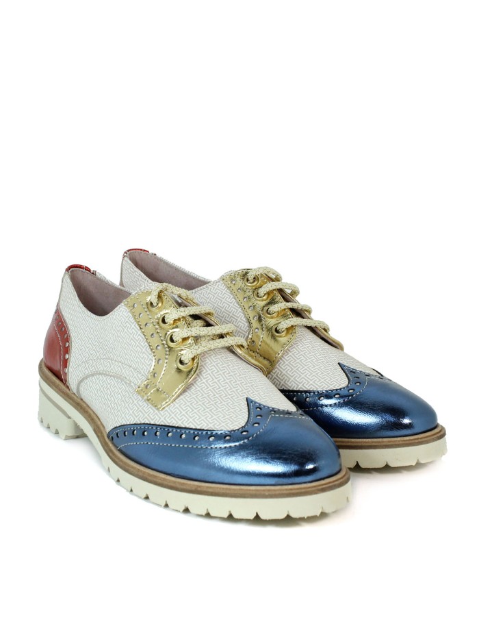 ZAPATOS DE CORDONES METALIZADOS APLAUSO SPIGA MULTI