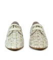 ZAPATOS DE CORDONES CON ESTAMPADO TWEED APLAUSO NELLY BLANCO