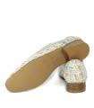 ZAPATOS DE CORDONES CON ESTAMPADO TWEED APLAUSO NELLY BLANCO