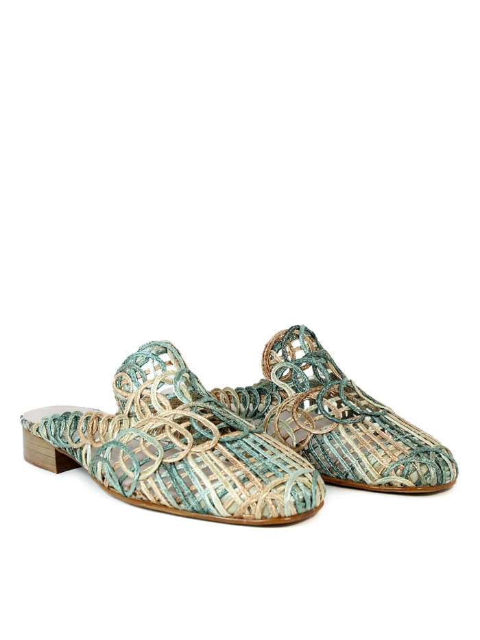 ZAPATOS MULE DE MUJER APLAUSO 1566 VERDE