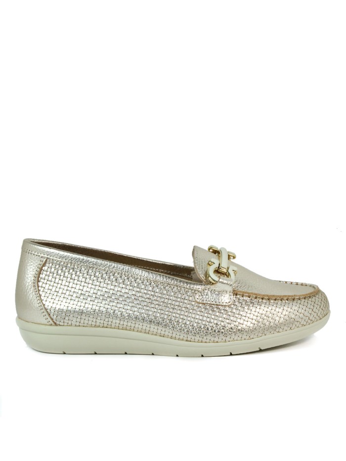 MOCASINES METALIZADOS MUJER 24HRS ADRIAMET 25972 ORO