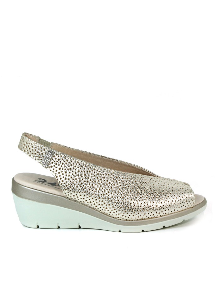 SANDALIAS CUÑA CONFORT 24HRS ADRIAMET 25955 ORO