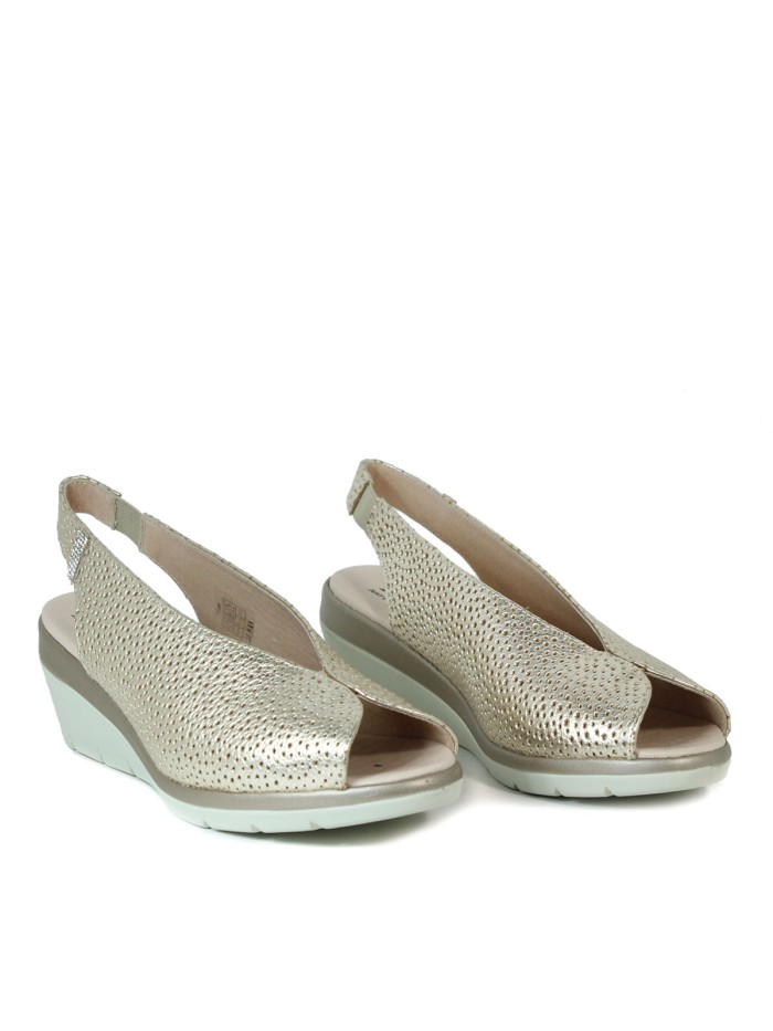 SANDALIAS CUÑA CONFORT 24HRS ADRIAMET 25955 ORO