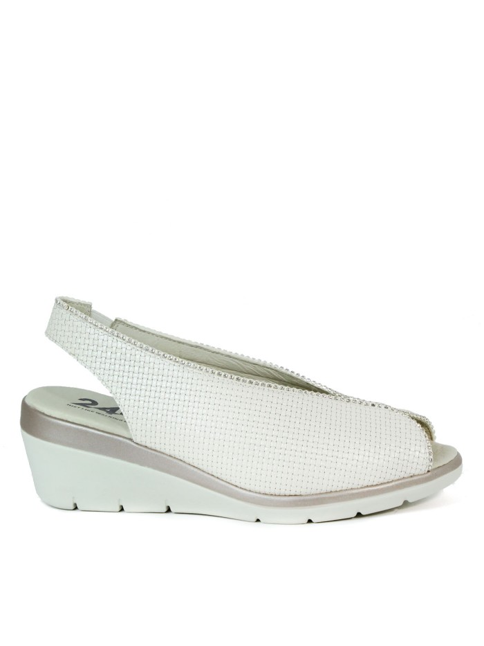 SANDALIAS CUÑA CON PEDRERÍA 24HRS 25956 BEIGE