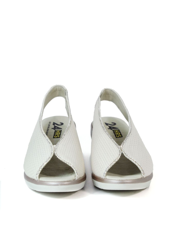 SANDALIAS CUÑA CON PEDRERÍA 24HRS 25956 BEIGE