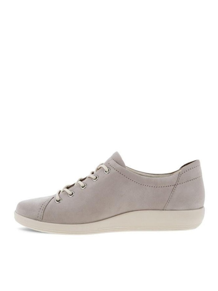 ZAPATILLAS LIGERAS DE PIEL ECCO 206503 GRIS/ROSA