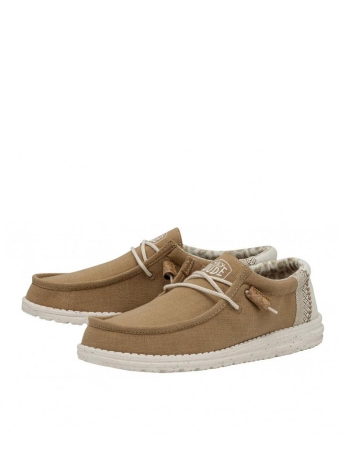 ZAPATO WALLABE DE LONA HEY DUDE WALLY BREAK STICH MOSTAZA