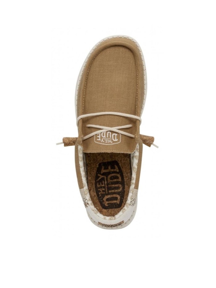 ZAPATO WALLABE DE LONA HEY DUDE WALLY BREAK STICH MOSTAZA