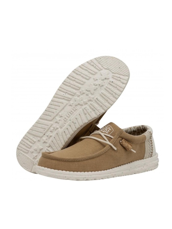 ZAPATO WALLABE DE LONA HEY DUDE WALLY BREAK STICH MOSTAZA