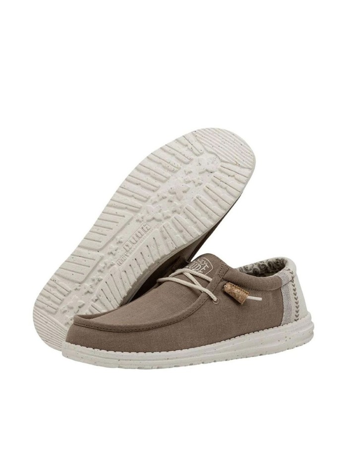ZAPATOS WALLABE DE LONA HEY DUDE WALLY BREAK STICH MARRÓN