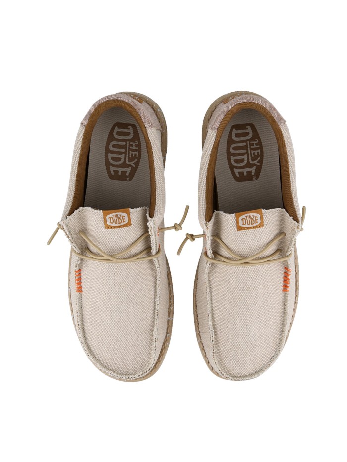 ZAPATOS WALLABE TEJIDOS DUDE WALLY COASTLINE JUTE PLATA