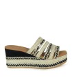 SANDALIAS DE CUÑA DE YUTE POPA URUMA SALEM NEGRO