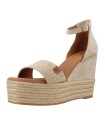 SANDALIAS DE CUÑA Y PLATAFORMA POPA LAGOON GRABADO BEIGE