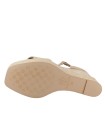 SANDALIAS DE CUÑA Y PLATAFORMA POPA LAGOON GRABADO BEIGE