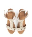 SANDALIAS DE CUÑA EN YUTE POPA KLEO TACHA SAREA ORO