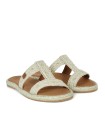 SANDALIAS PLANAS DE YUTE POPA TABARCA TH SALEM ORO