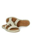 SANDALIAS PLANAS DE YUTE POPA TABARCA TH SALEM ORO