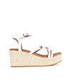 SANDALIAS CON CUÑA DE YUTE POPA CARLOTI BLANCO