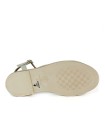 SANDALIAS PLANAS DE PIEL POPA CUBAGUA LAMINADO ORO