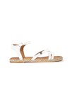 SANDALIAS PLANAS DE PIEL POPA CUBAGUA BLANCO