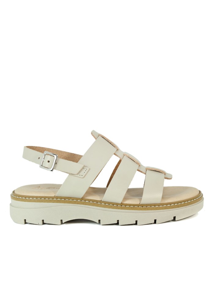 SANDALIAS ESPARTANAS APLAUSO 5591 BEIGE