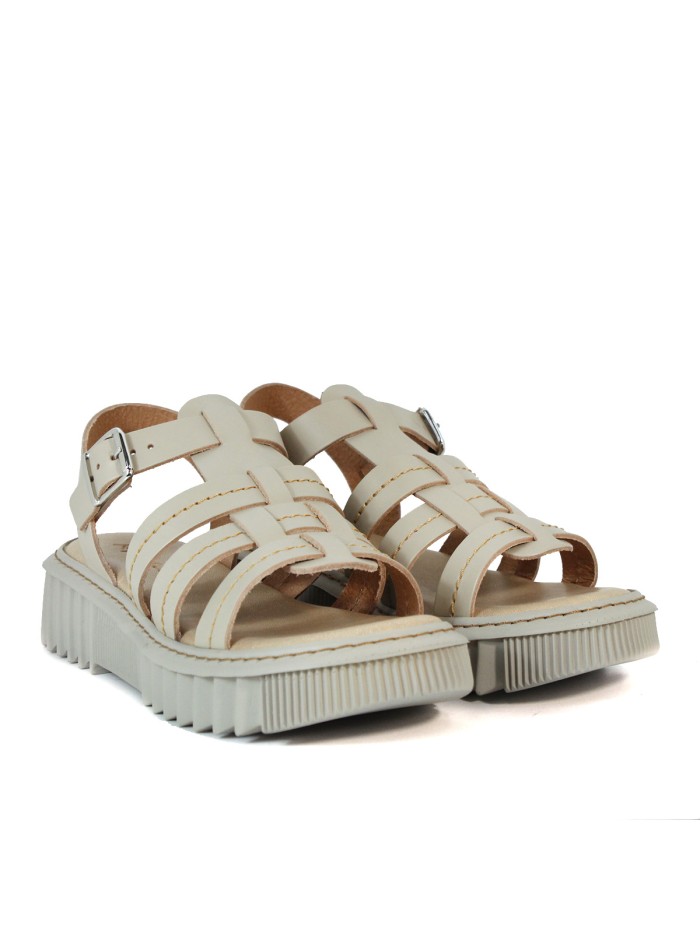SANDALIAS DE PIEL ESPARTANAS APLAUSO 5432 BEIGE