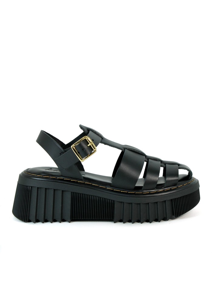SANDALIAS CANGREJERA CON PLATAFORMA APLAUSO 5623 NEGRO