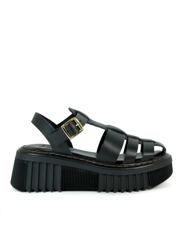 SANDALIAS CANGREJERA CON PLATAFORMA APLAUSO 5623 NEGRO