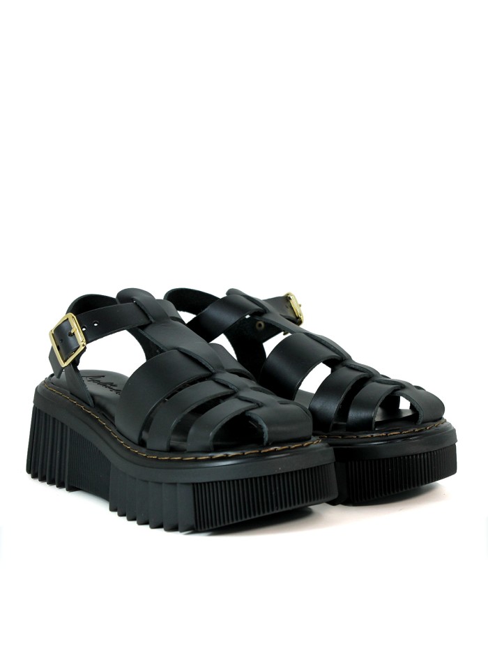 SANDALIAS CANGREJERA CON PLATAFORMA APLAUSO 5623 NEGRO