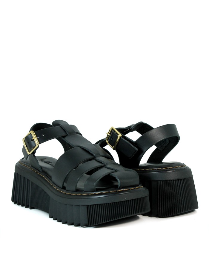 SANDALIAS CANGREJERA CON PLATAFORMA APLAUSO 5623 NEGRO