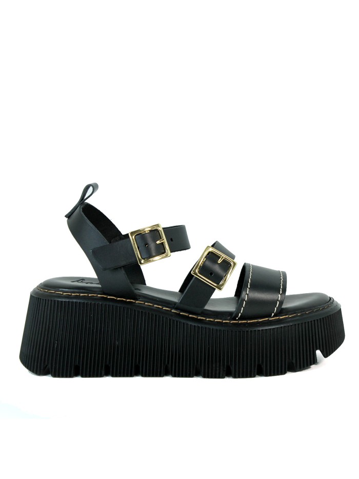 SANDALIAS DE PLATAFORMA APLAUSO 4996 NEGRO