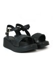 SANDALIAS DE PIEL PARA MUJER KENNEBEC QUEBEC-504 NEGRO
