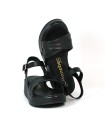 SANDALIAS DE PIEL PARA MUJER KENNEBEC QUEBEC-504 NEGRO