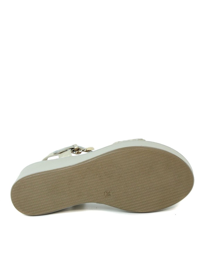 SANDALIAS DE PIEL METALIZADA PARA MUJER KENNEBEC QUEBEC-505 ORO
