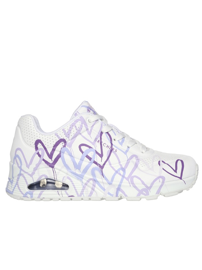 ZAPATILLAS DE CORAZONES Skechers x JGoldcrown: Uno - Spread the Love 155507 BLANCO