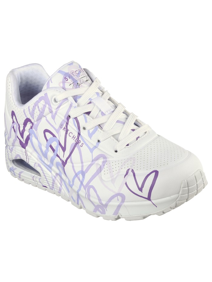 ZAPATILLAS DE CORAZONES Skechers x JGoldcrown: Uno - Spread the Love 155507 BLANCO