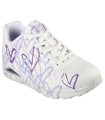 ZAPATILLAS DE CORAZONES Skechers x JGoldcrown: Uno - Spread the Love 155507 BLANCO