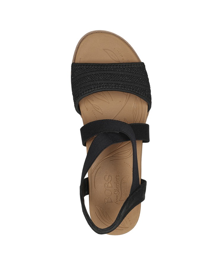 SANDALIAS SKECHERS BOBS Arch Fit Beach Kiss - Boho Beyond NEGRO
