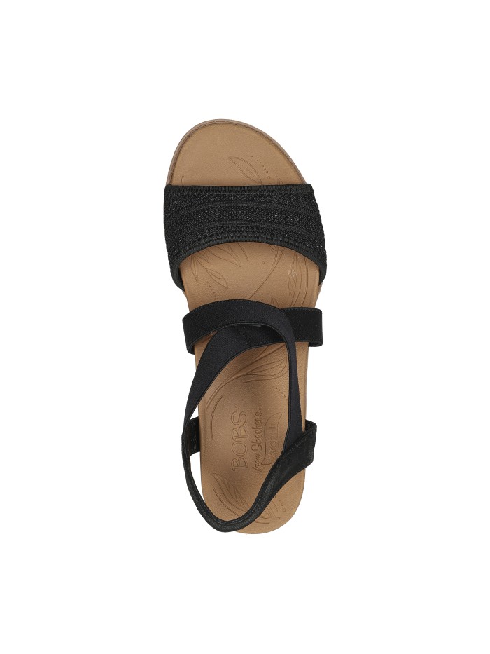 SANDALIAS SKECHERS BOBS Arch Fit Beach Kiss - Boho Beyond NEGRO