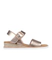SANDALIAS DE CUÑA SKECHERS BOBS Desert Kiss - Goldie Glam ORO