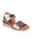 SANDALIAS DE CUÑA SKECHERS BOBS Desert Kiss - Goldie Glam ORO