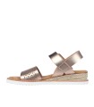 SANDALIAS DE CUÑA SKECHERS BOBS Desert Kiss - Goldie Glam ORO