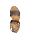SANDALIAS DE CUÑA SKECHERS BOBS Desert Kiss - Goldie Glam ORO