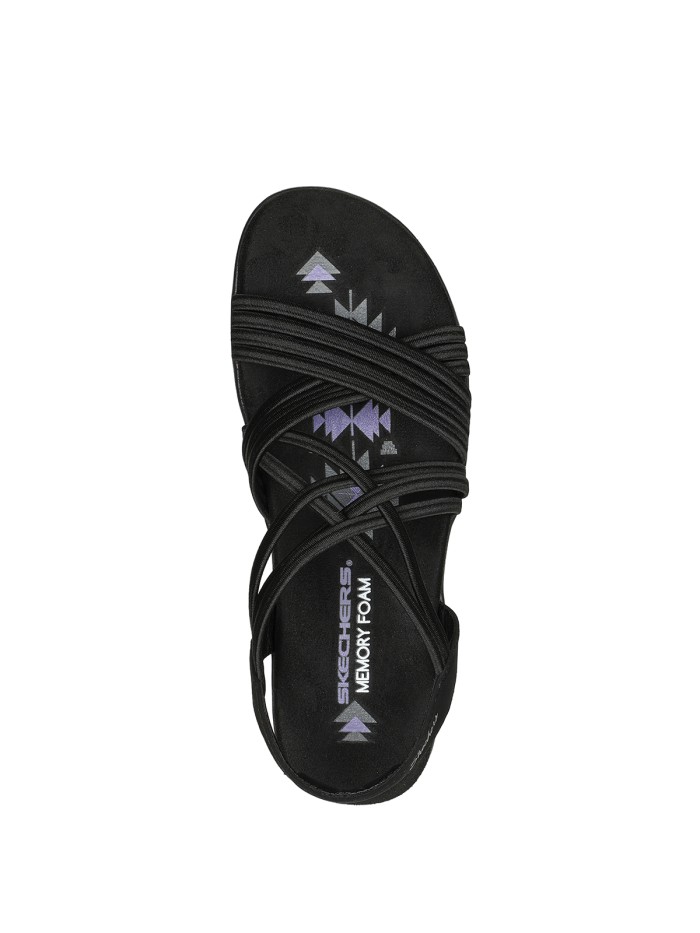 SANDALIA DEPORTIVA SKECHERS Reggae Slim - Sunnyside163185 NEGRO