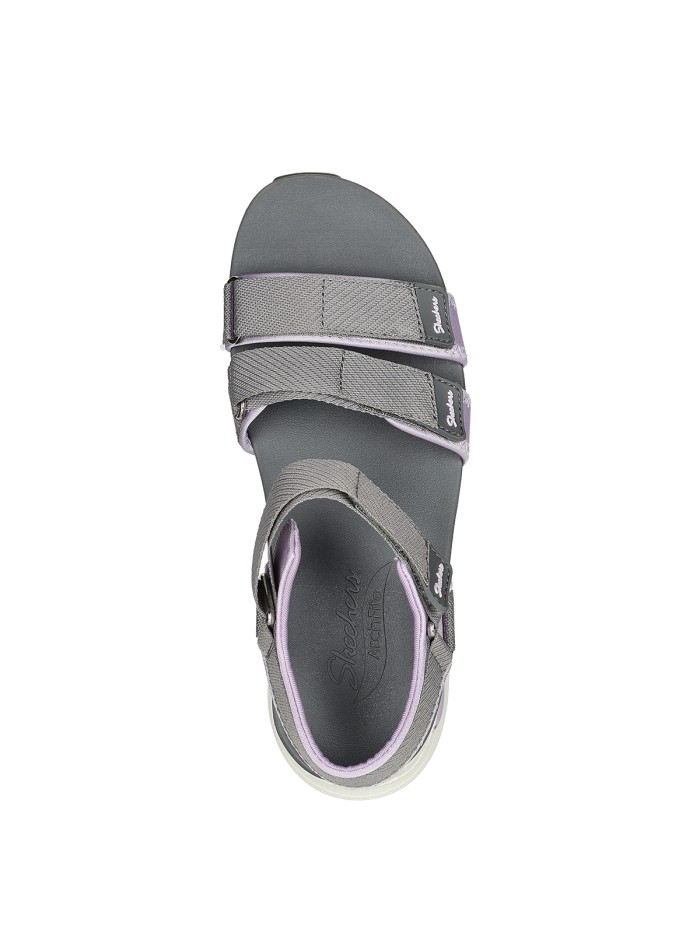 SANDALIAS VELCROS SKECHERS Arch Fit - Fresh Bloom 119305 GRIS
