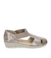 ZAPATOS ABIERTOS PIEL SERPIENTE ST GALLEN KEILA PLATA