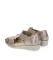 ZAPATOS ABIERTOS PIEL SERPIENTE ST GALLEN KEILA PLATA