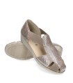 ZAPATOS ABIERTOS PIEL SERPIENTE ST GALLEN KEILA PLATA