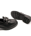 MOCASÍN TACÓN DE PIEL CON ESTRIBO 24HORAS 26230 NEGRO