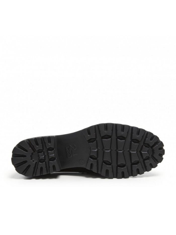 MOCASÍN TACÓN DE PIEL CON ESTRIBO 24HORAS 26230 NEGRO